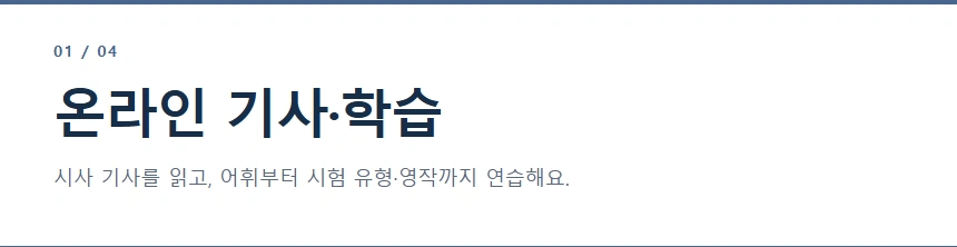 온라인 기사·학습